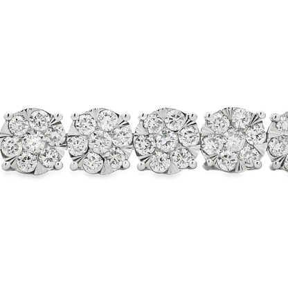 Lab Grown Diamond Tennis Bracelet 10KT White Gold by Bids.com