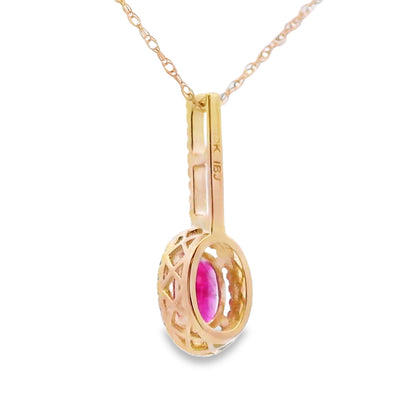 .61ct Ruby Diamond Fashion Pendants 10KT Yellow Gold by Bids.com