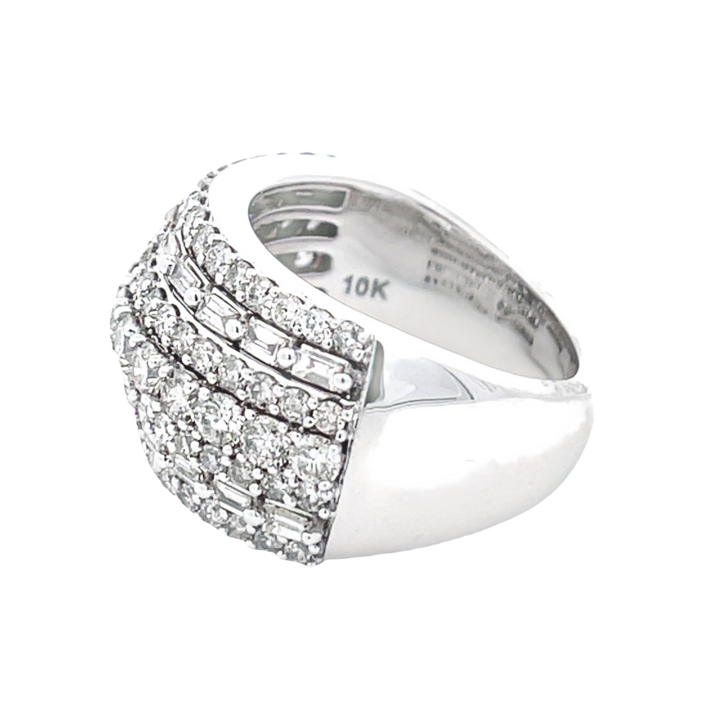 3.00ct Diamond Wedding Band Ring 10KT White Gold by Bids.com
