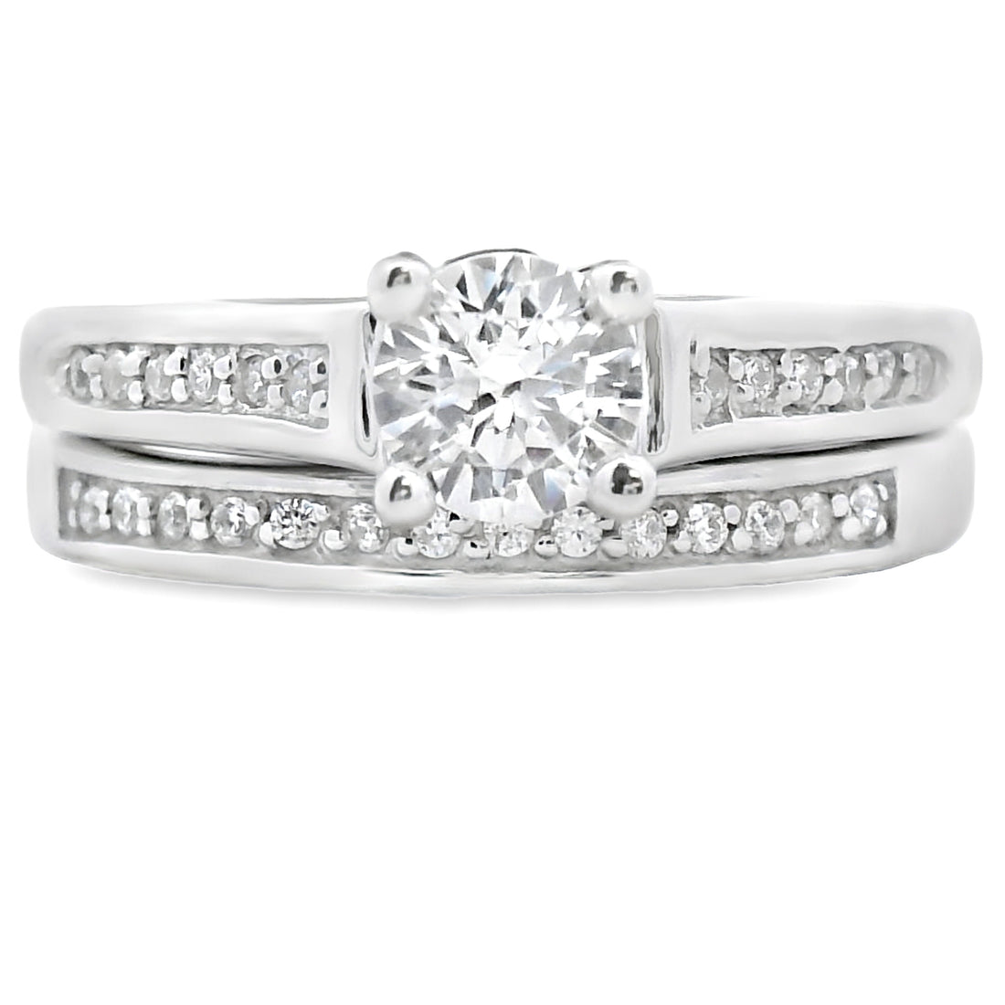Natural Cubic Zirconia CZ SS Bridal Sterling Silver by Bids.com