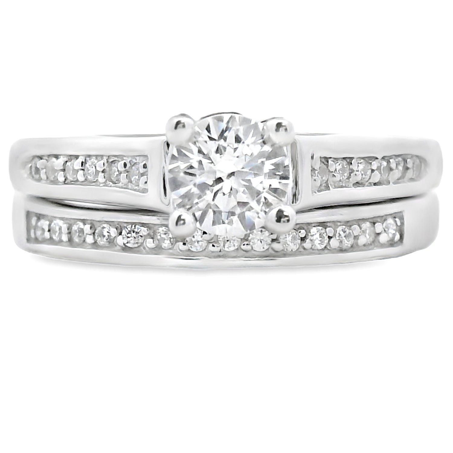 Natural Cubic Zirconia CZ SS Bridal Sterling Silver by Bids.com