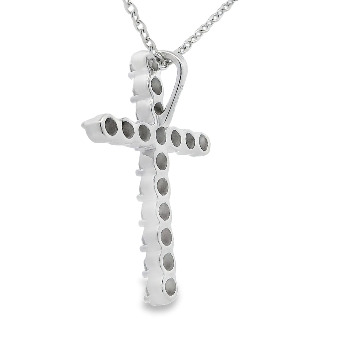 .50ct Cross Religious Pendant Sterling Silver 