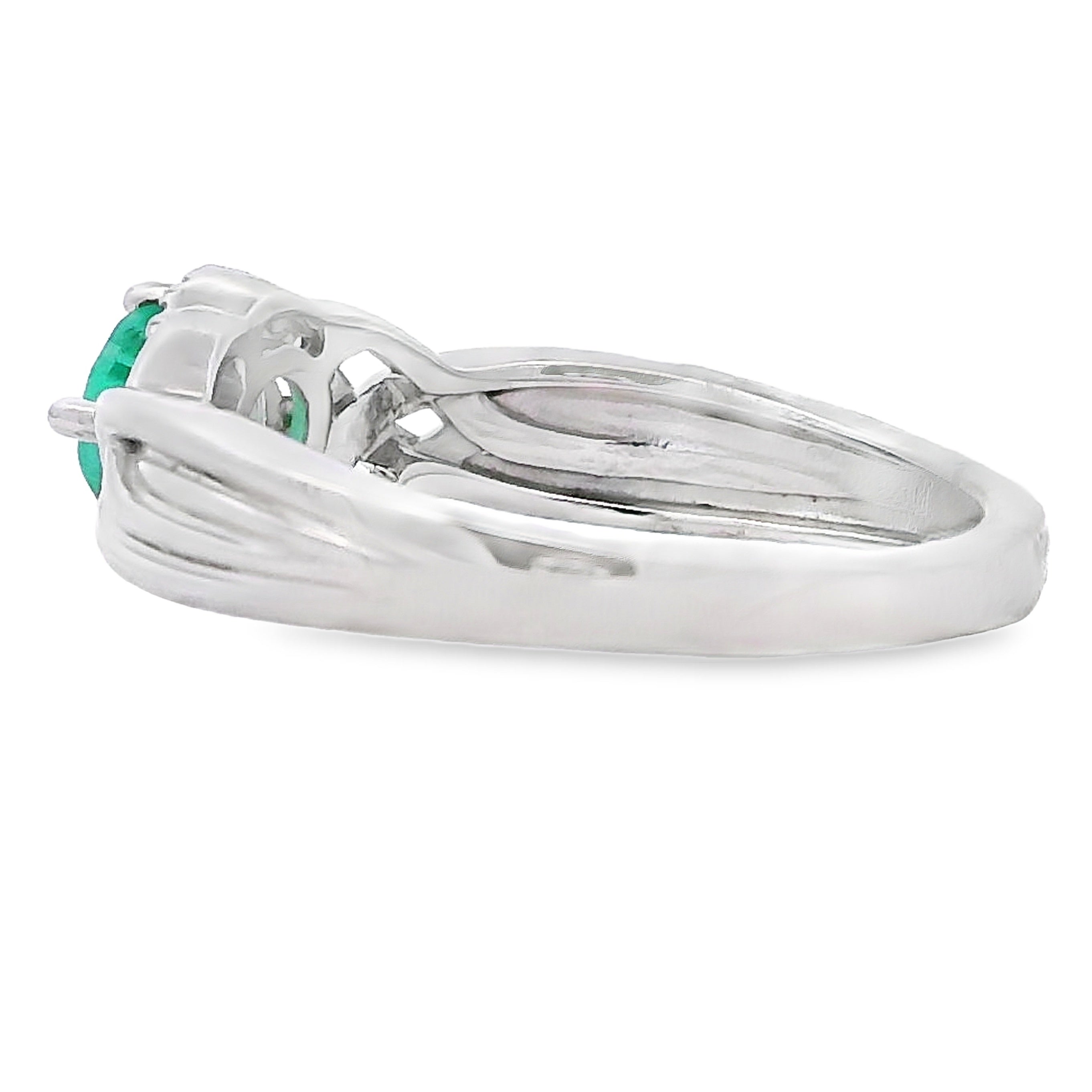 Genuine .58ct Emerald Zircon Ring Sterling Silver by Bids.com