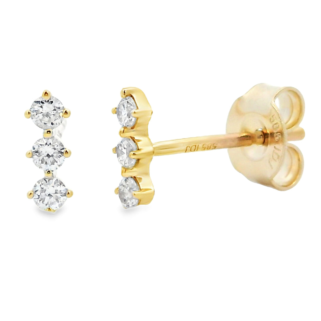 .16ct Diamond Diamond Dangle Earrings 14KT Yellow Gold by Bids.com
