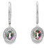 .89ct Mystic Fire Topaz Dangle Earrings 10KT White Gold by Bids.com