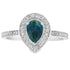 Genuine .54ct Sapphire Diamond Ring 10KT White Gold by Bids.com