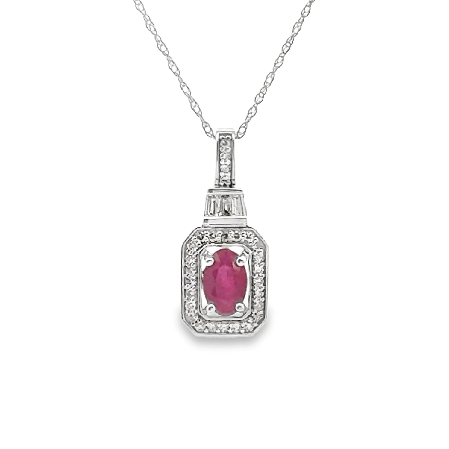 .72ct Ruby Diamond Fashion Pendants 14KT White Gold by Bids.com