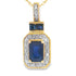 Sapphire Diamond Fashion Pendants 14KT Yellow Gold by Bids.com