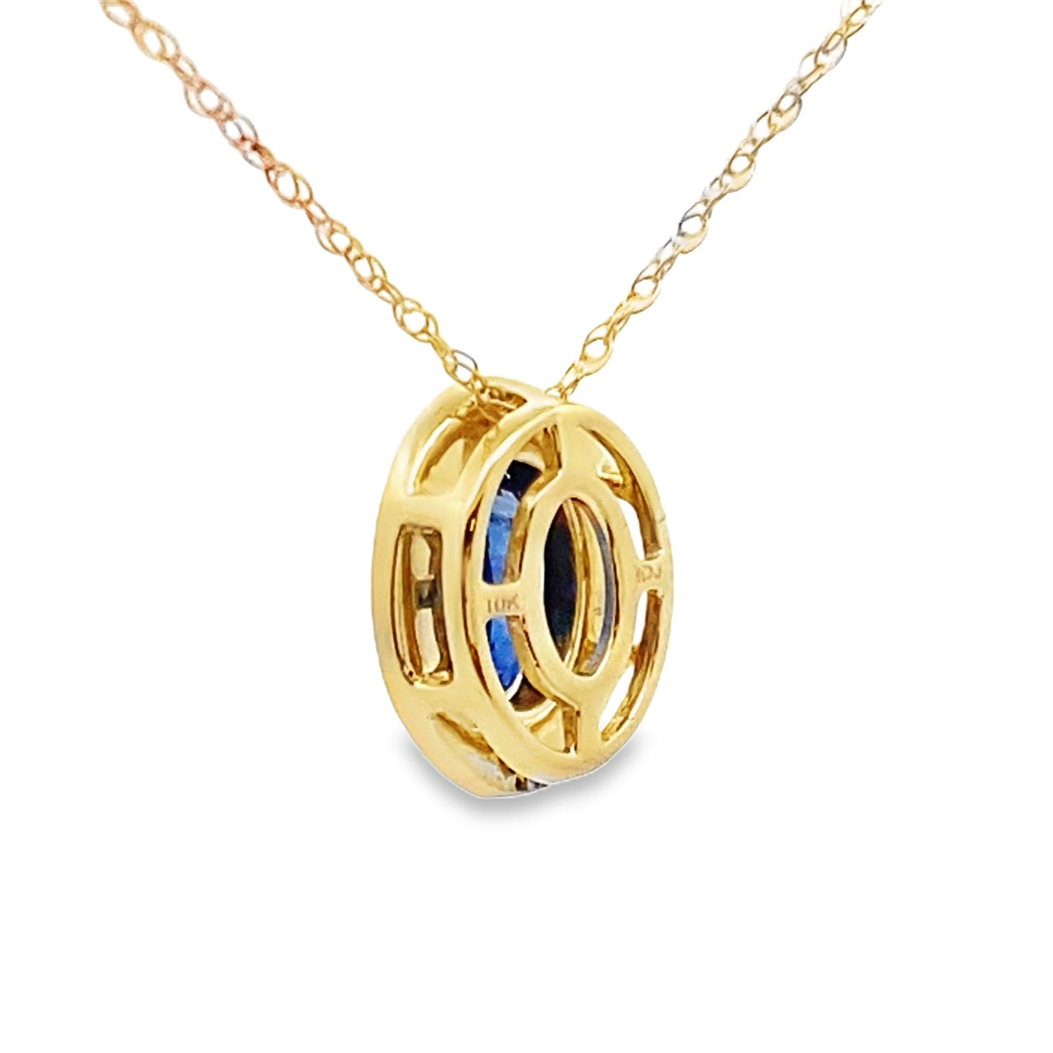 Sapphire Diamond Fashion Pendants 10KT Yellow Gold by Bids.com