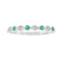 Emerald Diamond stackable band set 14KT White Gold by Bids.com
