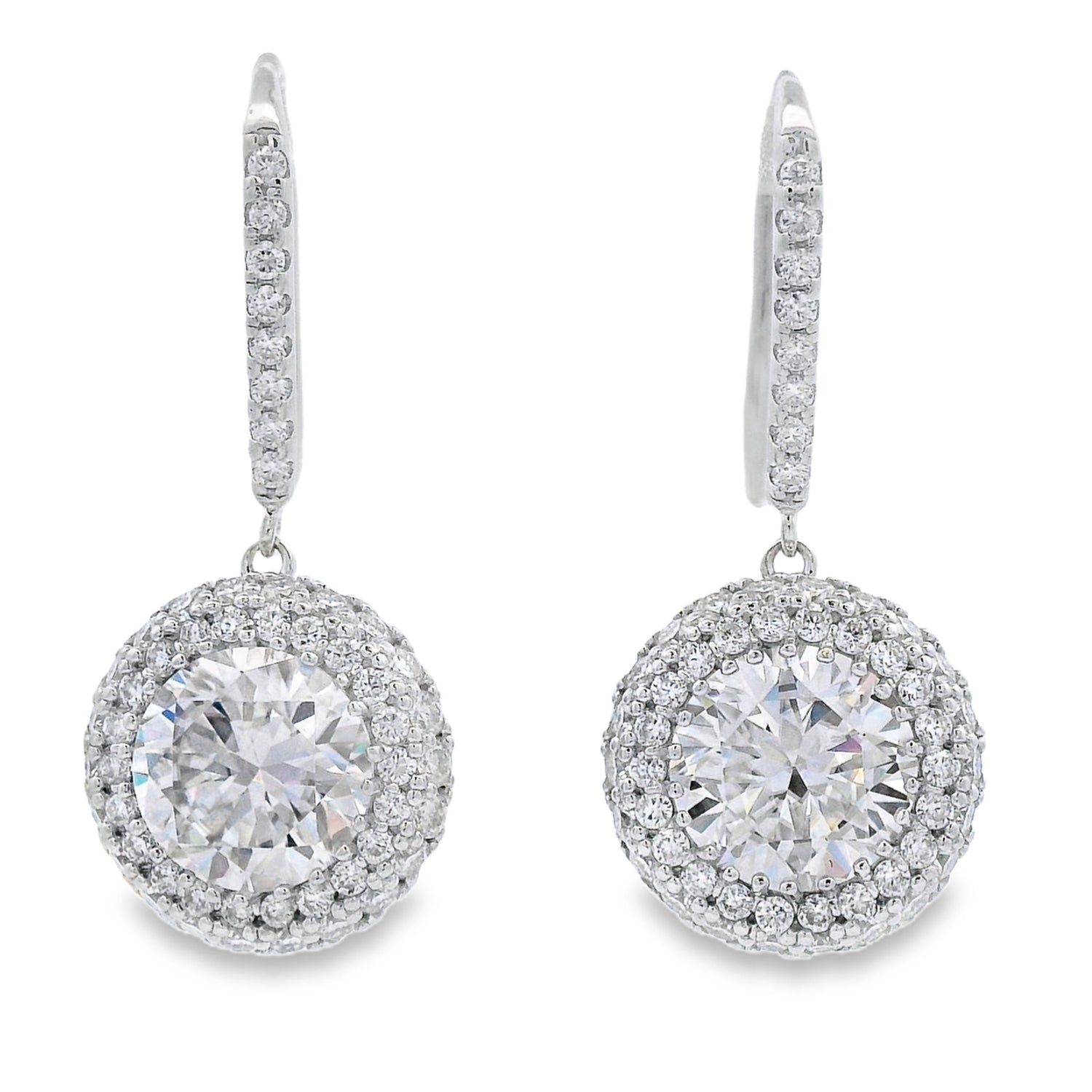 8.33ct Moissanite Dangle Earrings Sterling Silver
