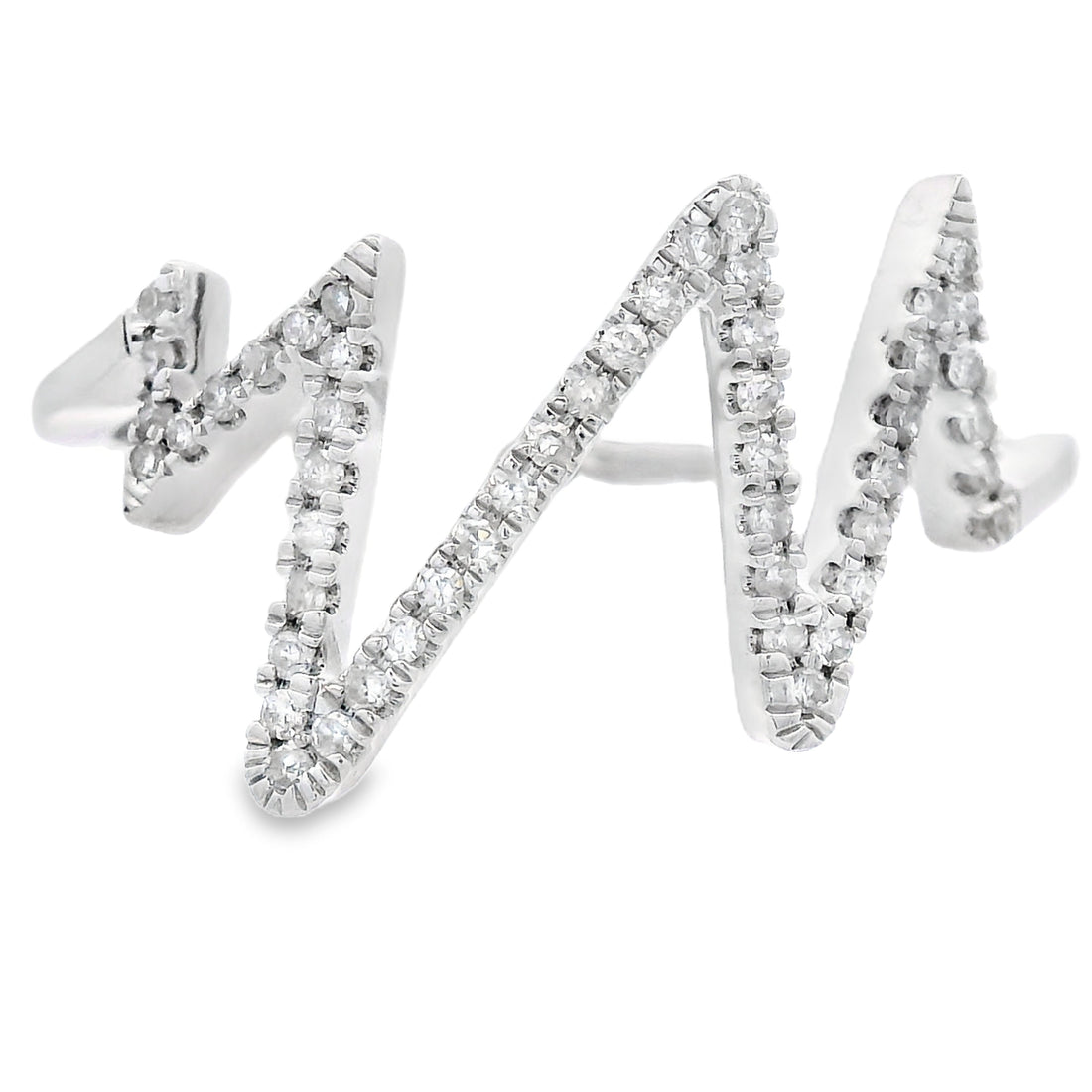 Genuine .15ct Diamond Ring 14KT White Gold by Bids.com