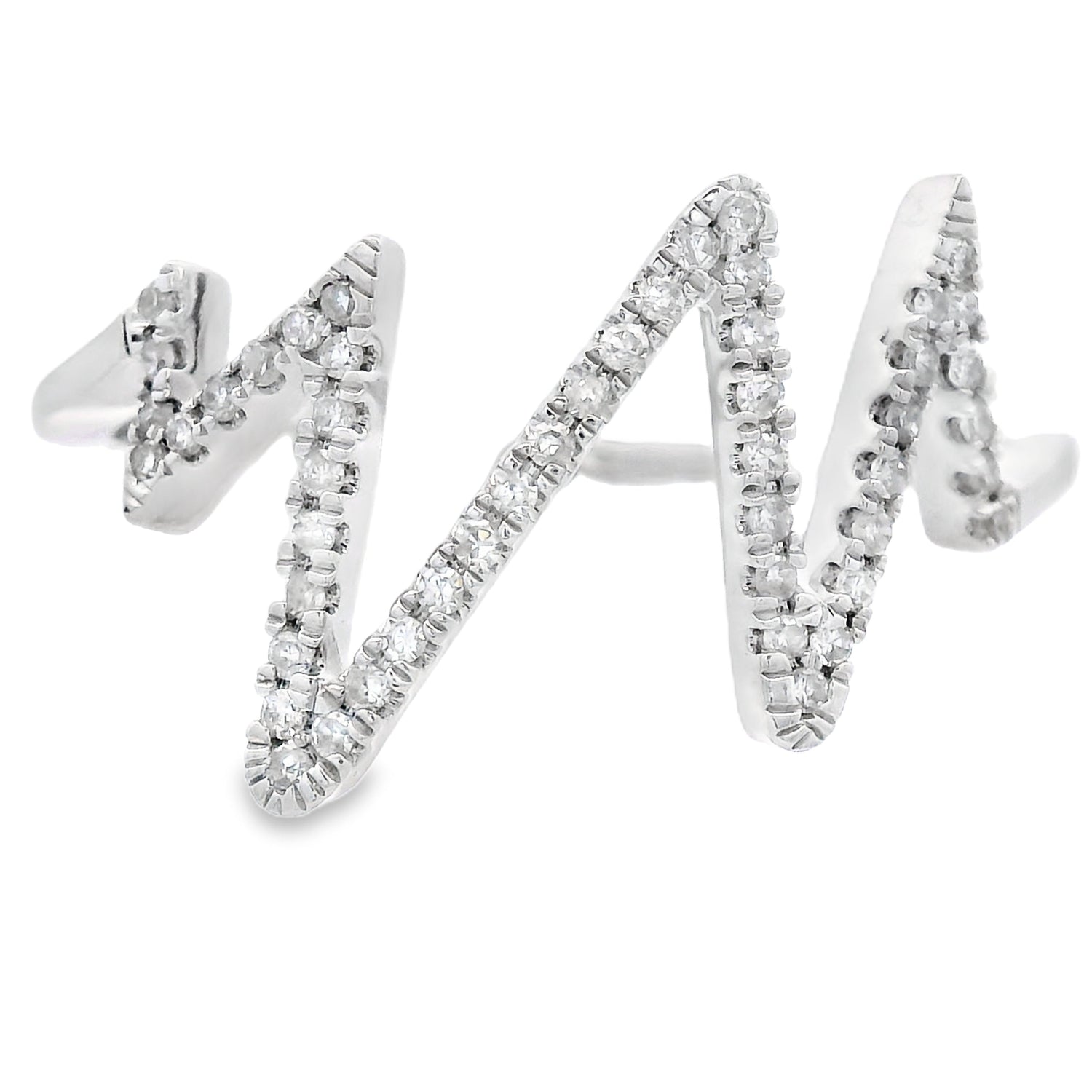 Genuine .15ct Diamond Ring 14KT White Gold by Bids.com