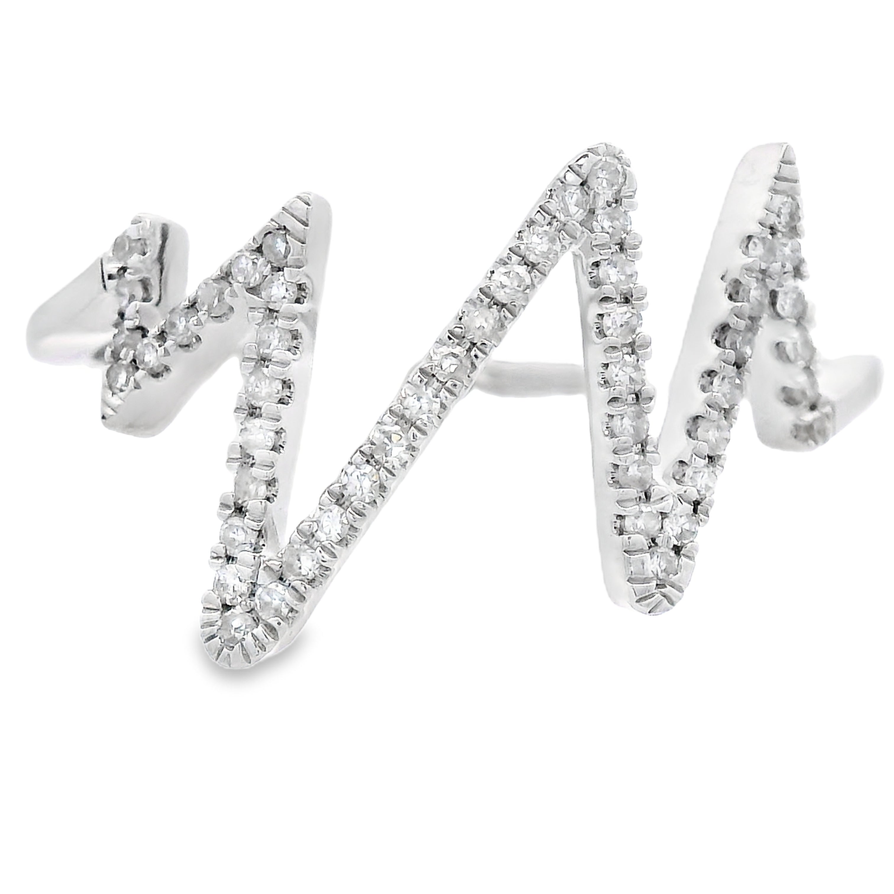 Genuine .15ct Diamond Ring 14KT White Gold by Bids.com
