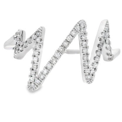 Genuine .15ct Diamond Ring 14KT White Gold by Bids.com