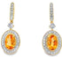 1.06ct Citrine Diamond Dangle Earrings 10KT Yellow Gold by Bids.com