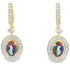 Mystic Fire Topaz Dangle Earrings 10KT Yellow Gold by Bids.com