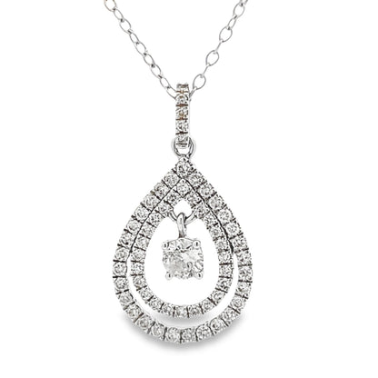 Genuine .77ct Diamond Fashion Pendants 10KT White Gold by Bids.com