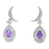 .48ct Amethyst Diamond Dangle Earrings 10KT White Gold by Bids.com