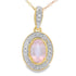 Rose Quartz Diamond Fashion Pendants 10KT Yellow Gold by Bids.com