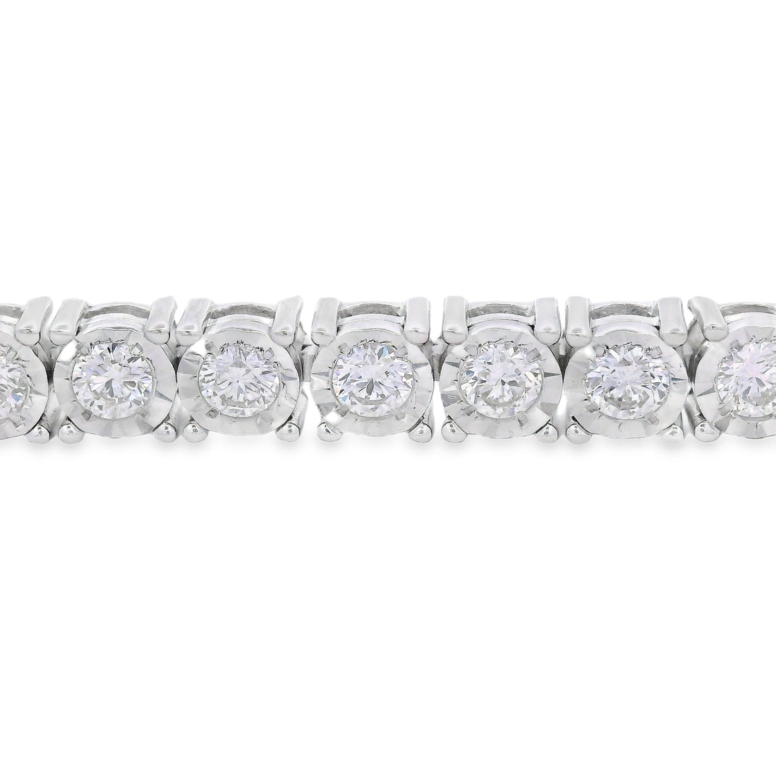 Lab Grown Diamond Tennis Bracelet Sterling Silver by Bids.com