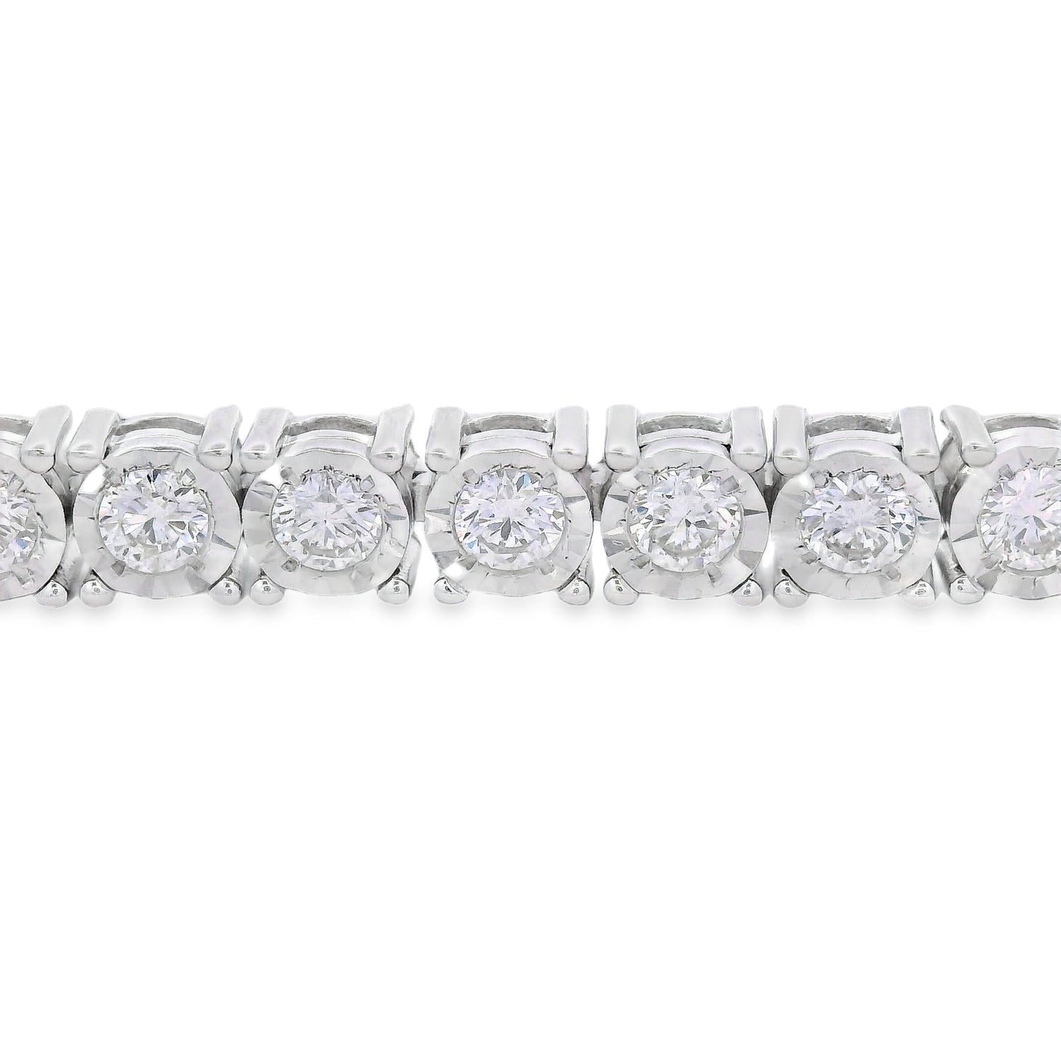 Lab Grown Diamond Tennis Bracelet Sterling Silver by Bids.com