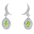 .52ct Peridot Diamond Dangle Earrings 10KT White Gold by Bids.com