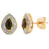 .50ct Quartz Diamond Stud Earrings 10KT Yellow Gold by Bids.com