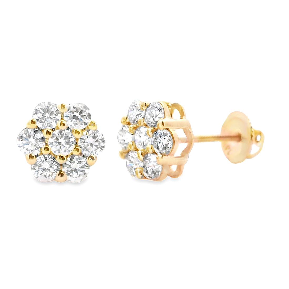 1.50ct Lab Grown Diamond Earrings 14KT Yellow Gold by Bids.com