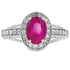 Genuine 1.35ct Ruby Diamond Ring 14KT White Gold by Bids.com