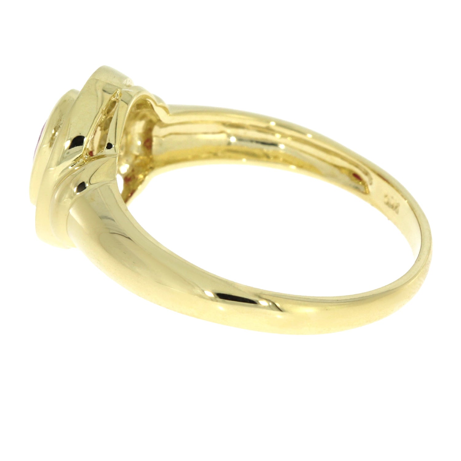 Natural .70ct Ruby Diamond Ring 10KT Yellow Gold by Bids.com