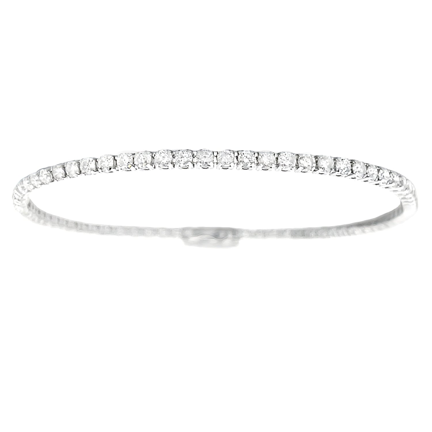Natural 3.00ct Diamond Tennis Bracelet 14KT White Gold by Bids.com