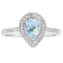 Natural .39ct Aquamarine Diamond Ring 10KT White Gold by Bids.com