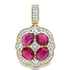 2.80ct Ruby Diamond Fashion Pendants 14KT Yellow Gold by Bids.com