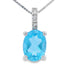Blue Topaz Diamond Fashion Pendants 10KT White Gold by Bids.com