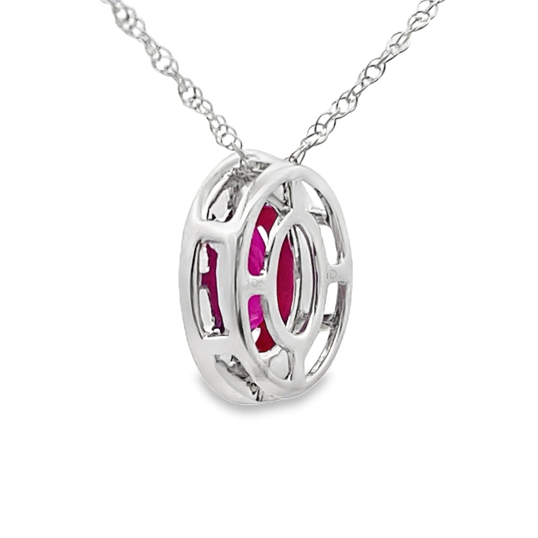 .63ct Ruby Diamond Fashion Pendants 10KT White Gold by Bids.com