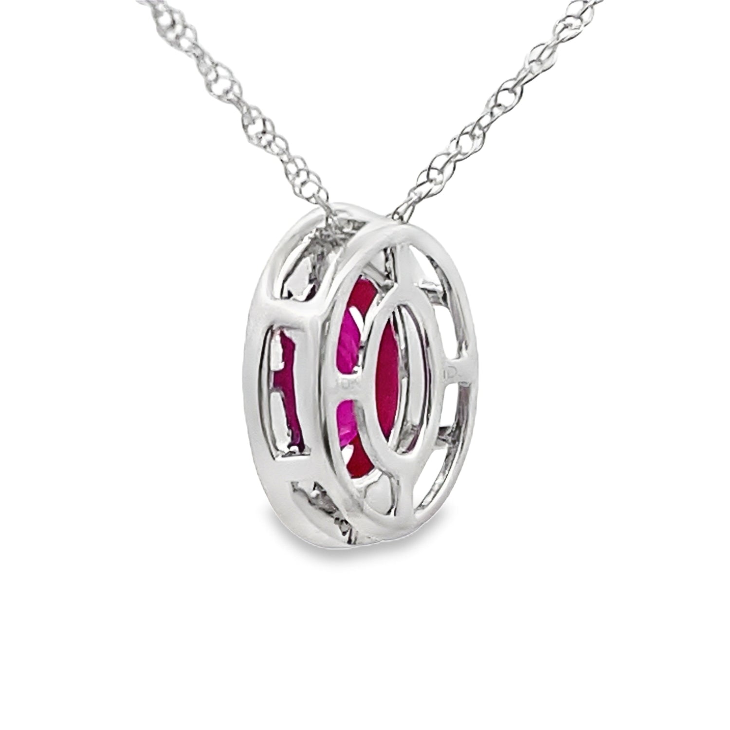 .63ct Ruby Diamond Fashion Pendants 10KT White Gold by Bids.com