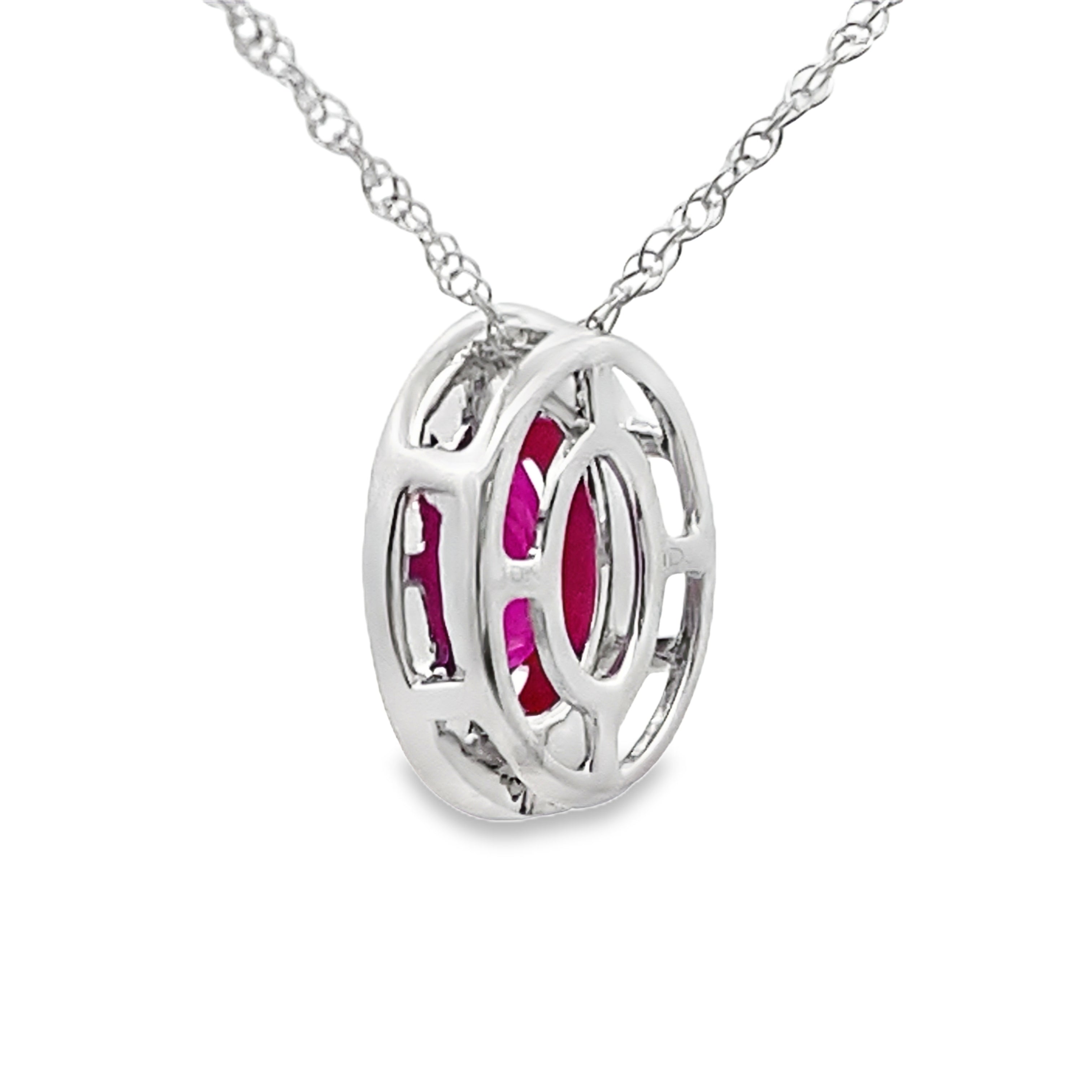 .63ct Ruby Diamond Fashion Pendants 10KT White Gold by Bids.com