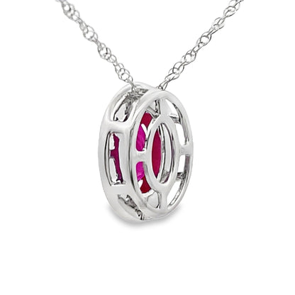.63ct Ruby Diamond Fashion Pendants 10KT White Gold by Bids.com