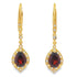 2.43ct Garnet Diamond Dangle Earrings 10KT Yellow Gold by Bids.com