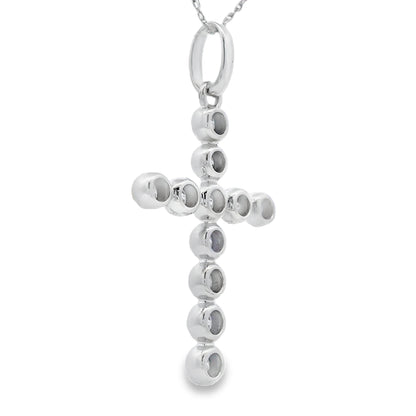 .50ct Diamond Cross Religious Pendant 14KT White Gold by Bids.com