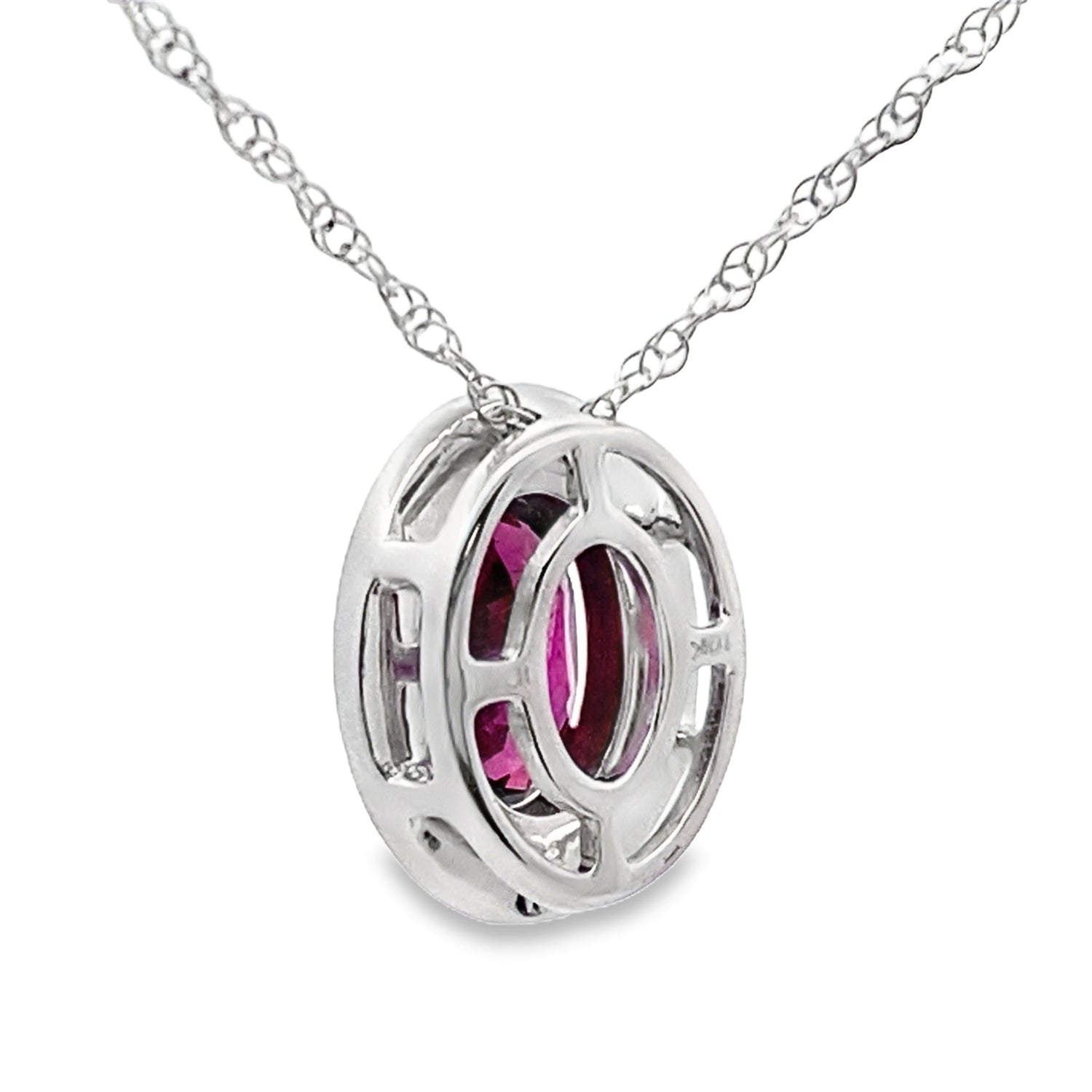 .52ct Garnet Diamond Fashion Pendants 10KT White Gold by Bids.com