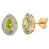 .56ct Peridot Diamond Stud Earrings 10KT Yellow Gold by Bids.com