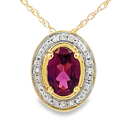 .52ct Garnet Diamond Fashion Pendants 10KT Yellow Gold by Bids.com