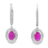 1.28ct Ruby Diamond Dangle Earrings 10KT White Gold by Bids.com