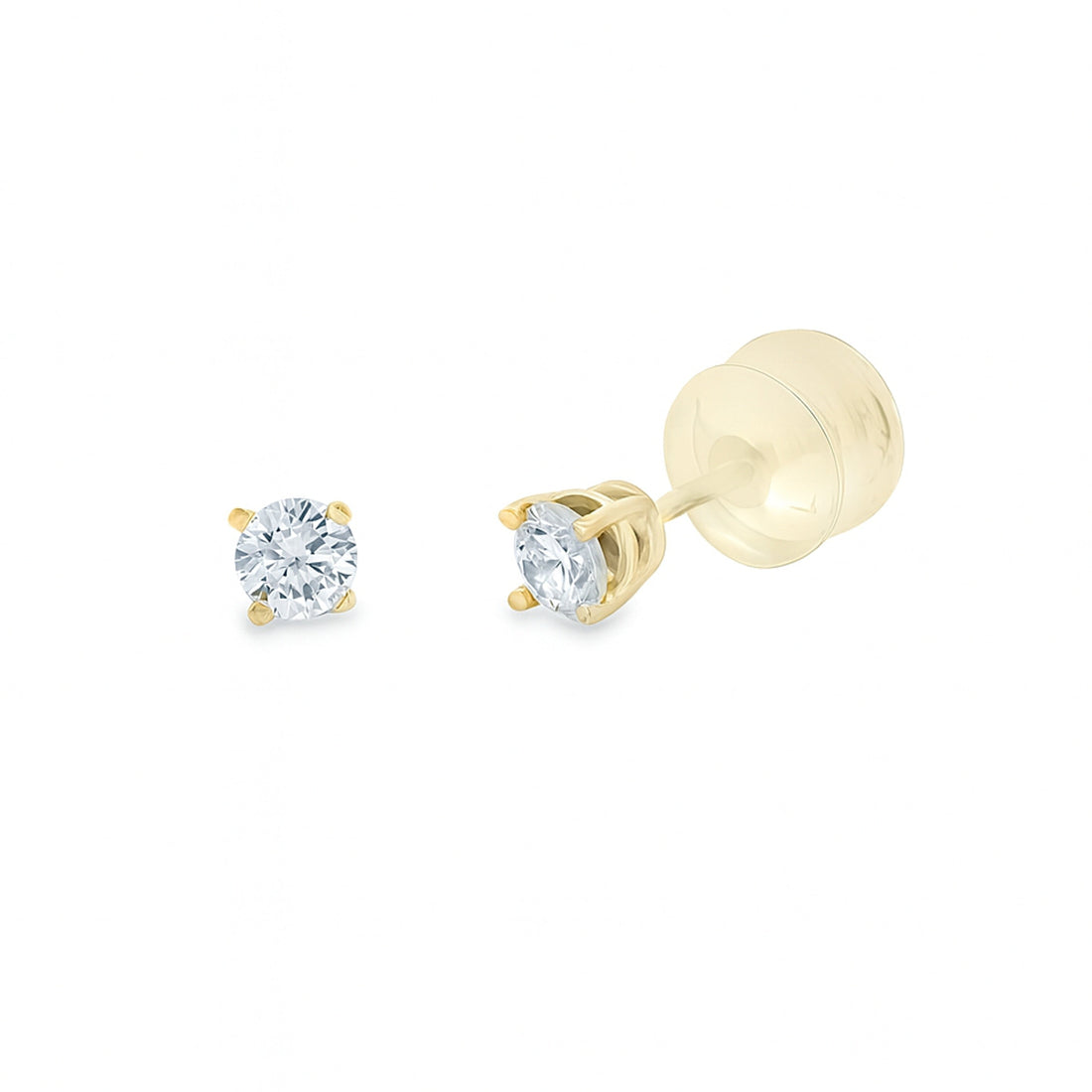 .25ct Lab Grown Diamond Stud Earrings 10KT Yellow Gold by Bids.com