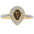 Natural .46ct Quartz Diamond Ring 10KT Yellow Gold by Bids.com
