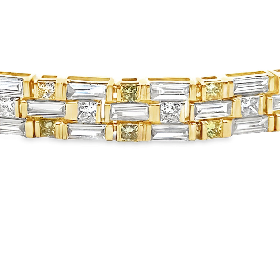 Lab Grown Diamond Tennis Bracelet 14KT Yellow Gold by Bids.com
