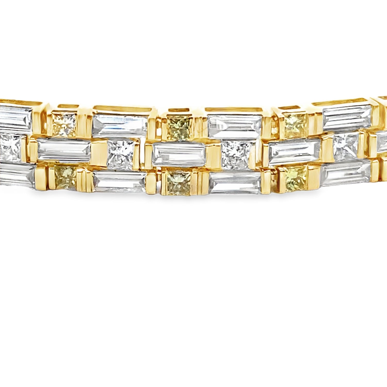 Lab Grown Diamond Tennis Bracelet 14KT Yellow Gold by Bids.com