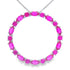 Created Ruby Circle of Love Pendant Sterling Silver by Bids.com